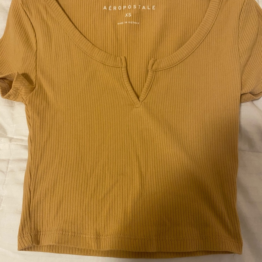 Cropped yellow top